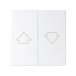 Tecla doble para mecanismo de persianas con enclavamiento de seguridad en color blanco Simon 82