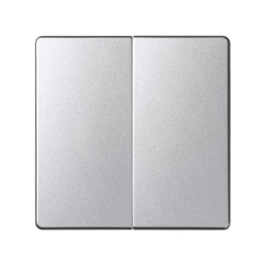 Tecla doble para mecanismos de mando en color aluminio Simon 82