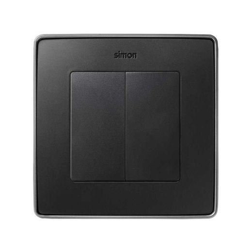 Tecla doble para mecanismos de mando en color grafito Simon 82