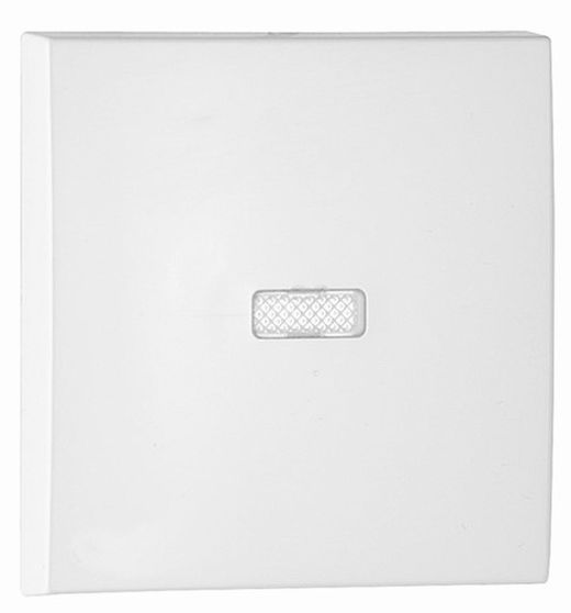 Tecla para mecanismo luminoso o con piloto de señalización en color blanco