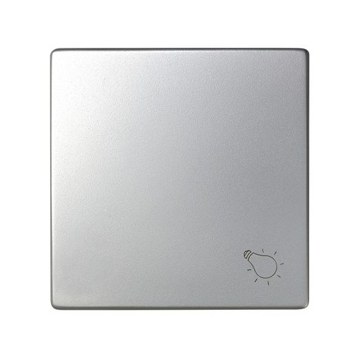 Tecla simple con grabado luz para pulsador en color aluminio Simon 82