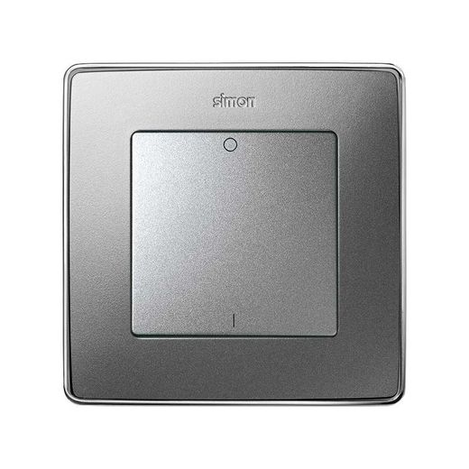 Tecla simple para interruptor bipolar con grabado I/O en color aluminio Simon 82