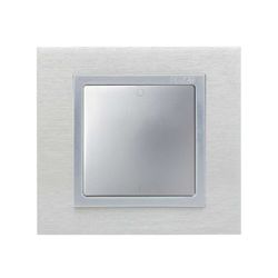 Tecla simple para interruptor bipolar con grabado I/O en color aluminio Simon 82