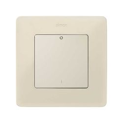 Tecla simple para interruptor bipolar con grabado I/O en color marfil Simon 82