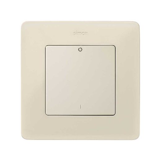 Tecla simple para interruptor bipolar con grabado I/O en color marfil Simon 82
