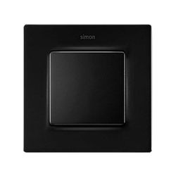 Tecla simple para mecanismos de mando negro mate Simon 82 Concept
