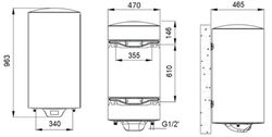 Termo eléctrico serie SB-N de 100 litros