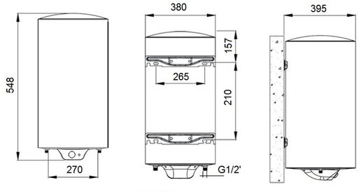 Termo eléctrico serie SB-N de 30 litros
