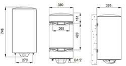 Termo eléctrico serie SB-N de 50 litros