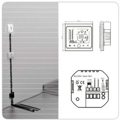 Termostato digital programable con teclas táctiles en color blanco TP 519