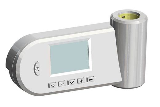 Toallero emisor eléctrico de acero, en color blanco, con termofluido de alta inercia térmica.
