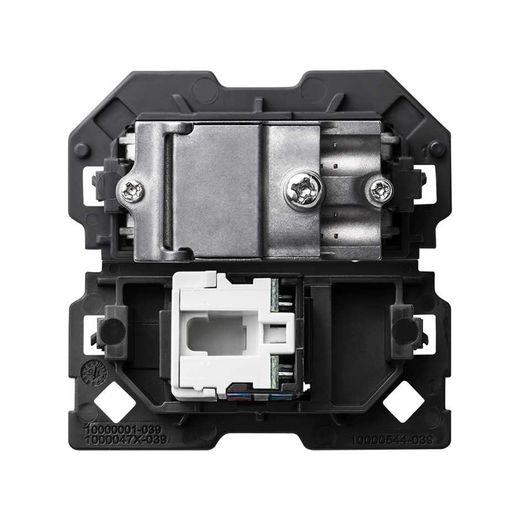 Toma de señal modular R-TV+SAT intermedia y de voz y datos RJ45 categoría 6 UTP