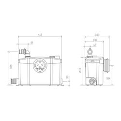 Triturador para baño completo modelo Sanipro